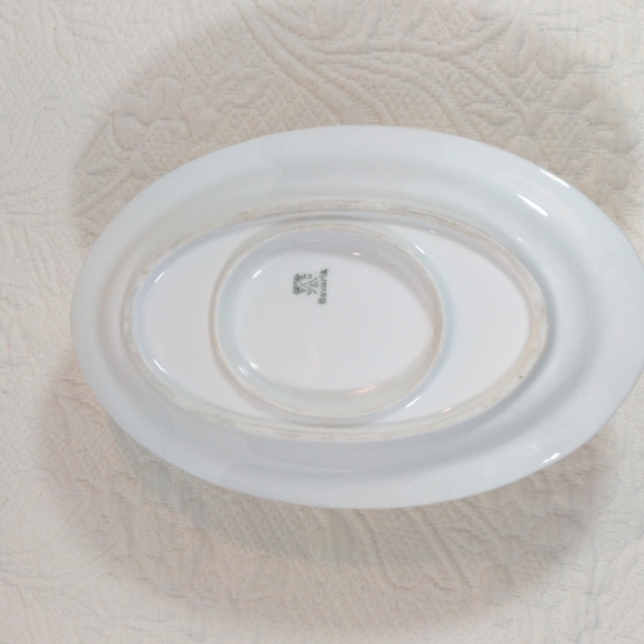 J&C Bavarian Hand-painted Rose Gravy Boat Gold Trim - Picture 10 of 12